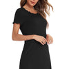 Round Neck Short Sleeve Lounge Dress - Lustreve