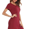 Round Neck Short Sleeve Lounge Dress - Lustreve
