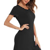 Round Neck Short Sleeve Lounge Dress - Lustreve