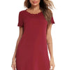 Round Neck Short Sleeve Lounge Dress - Lustreve