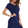 Round Neck Short Sleeve Lounge Dress - Lustreve