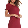 Round Neck Short Sleeve Lounge Dress - Lustreve