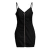 Round zipper bag hip sexy strap dress - Lustreve