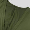 Ruched Deep V - Neck Bodycon Midi Dress - Lustreve