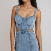 Runaway Zip - Up Duo Cutout Mini Dress - Lustreve