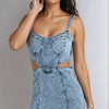 Runaway Zip - Up Duo Cutout Mini Dress - Lustreve