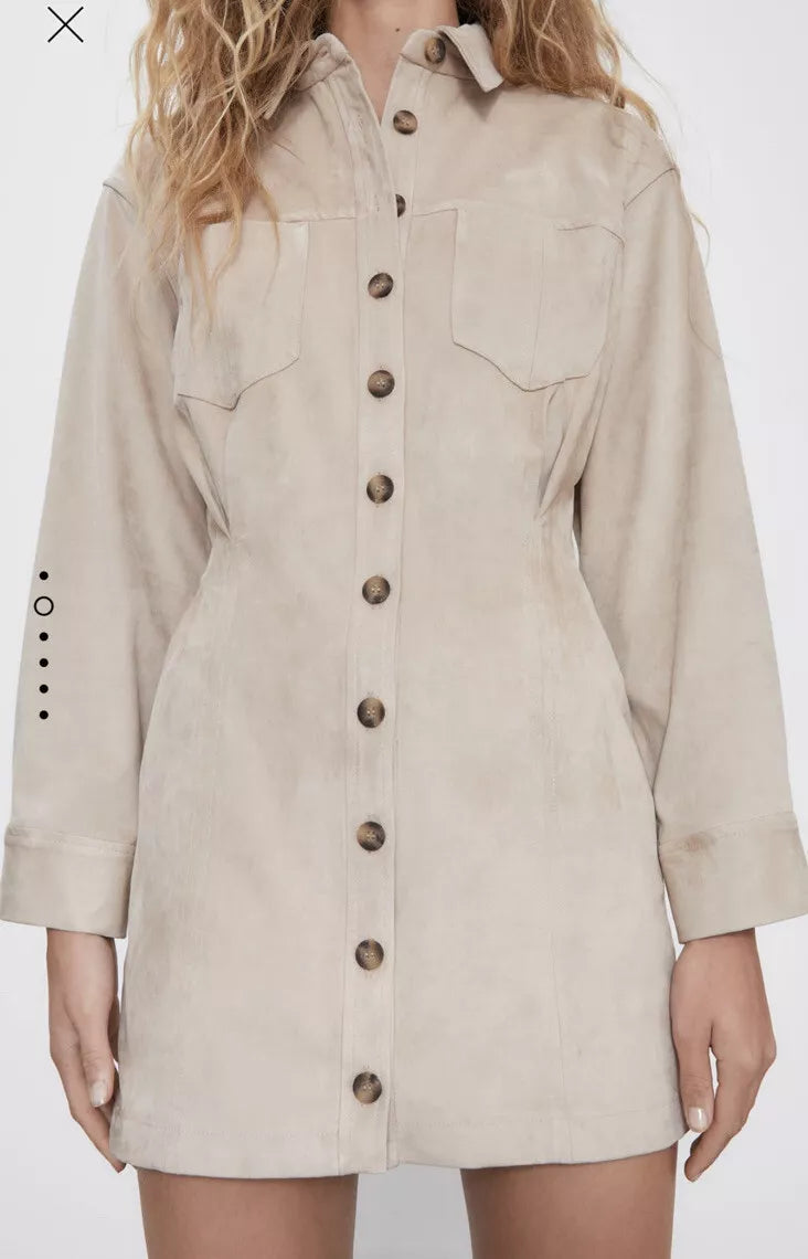 Revery Luxe Suede A-Line Dress