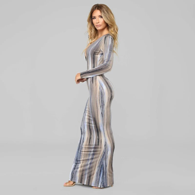 Saffron Soul Printed Maxi Dress