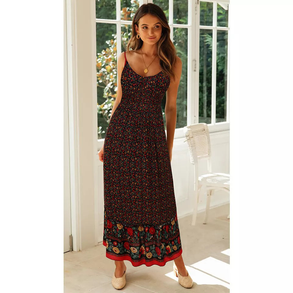 Summer Times Printed Maxi Cami Dress