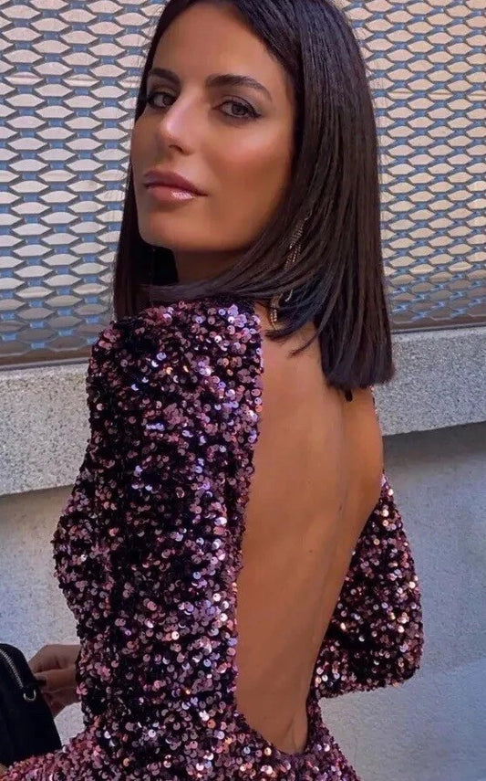 Purple Retro Muse Gown"