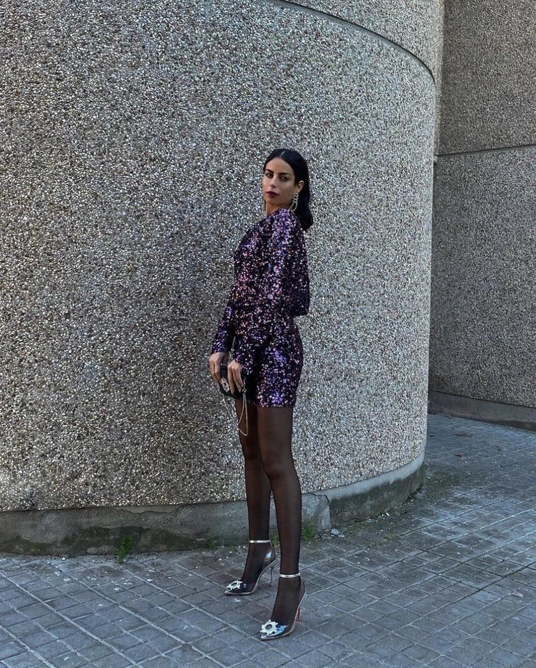 Robe dos nu rétro Purple Reverie