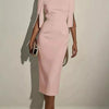 She Means Business Pearl - Detail Midi Dress - Lustreve