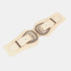 Shell Double Buckle Elastic Wide Belt - Lustreve