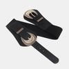 Shell Double Buckle Elastic Wide Belt - Lustreve