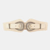 Shell Double Buckle Elastic Wide Belt - Lustreve