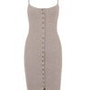 Simple Saturday Button - Front Bodycon Sweater Dress - Lustreve