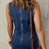 Simple Saturday Sienna Denim Curve Mini Dress - Lustreve
