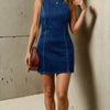 Simple Saturday Sienna Denim Curve Mini Dress - Lustreve