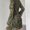 Soft Florals, Hard to Resist Mesh Mini Dress – Olive - Lustreve