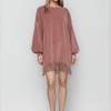 Soft Focus Fringe - Sway Sweater Mini Dress - Lustreve
