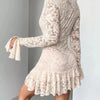 Soft Touch, Bad Intentions Lace Ruffle Mini Dress - Lustreve