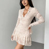 Soft Touch, Bad Intentions Lace Ruffle Mini Dress - Lustreve