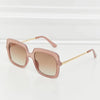 Square Metal - Plastic Hybrid Temple Sunglasses - Lustreve