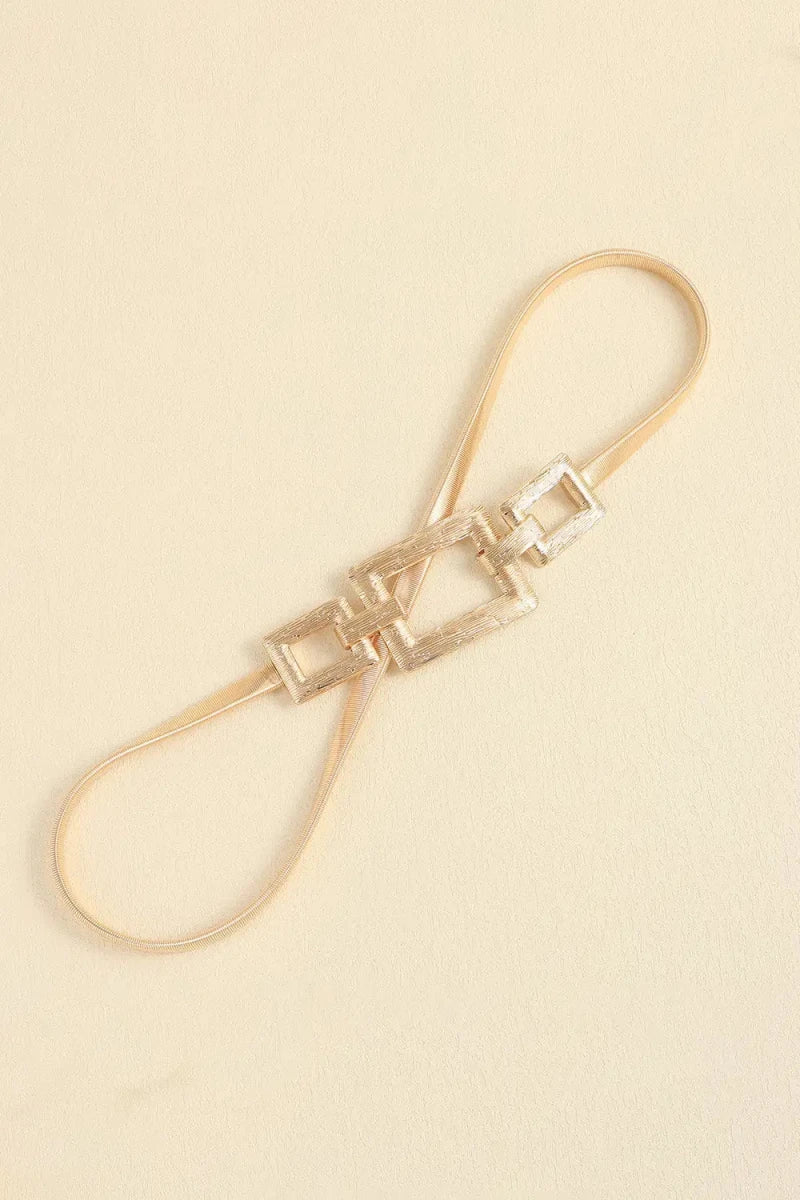 Square Shape Zinc Alloy Buckle Iron Belt - Lustreve