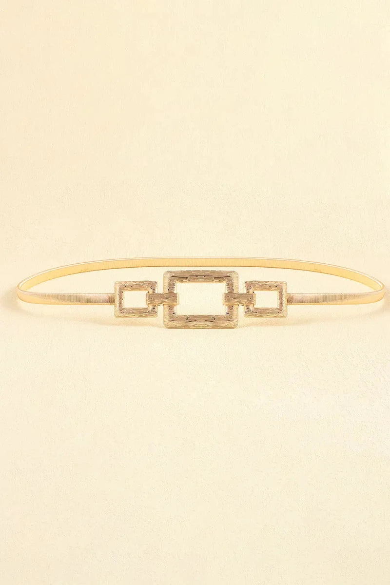 Square Shape Zinc Alloy Buckle Iron Belt - Lustreve