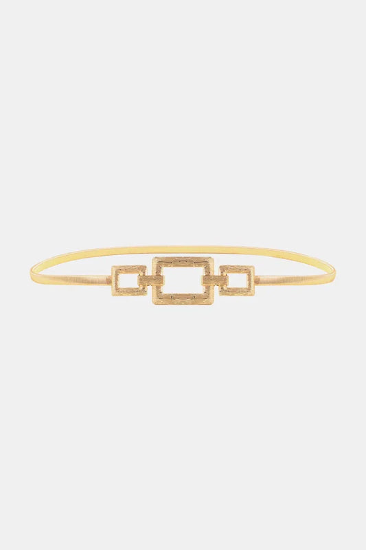 Square Shape Zinc Alloy Buckle Iron Belt - Lustreve
