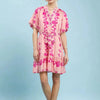 Sunlit Stroll Floral Tie - Waist Mini Dress – Pink - Lustreve