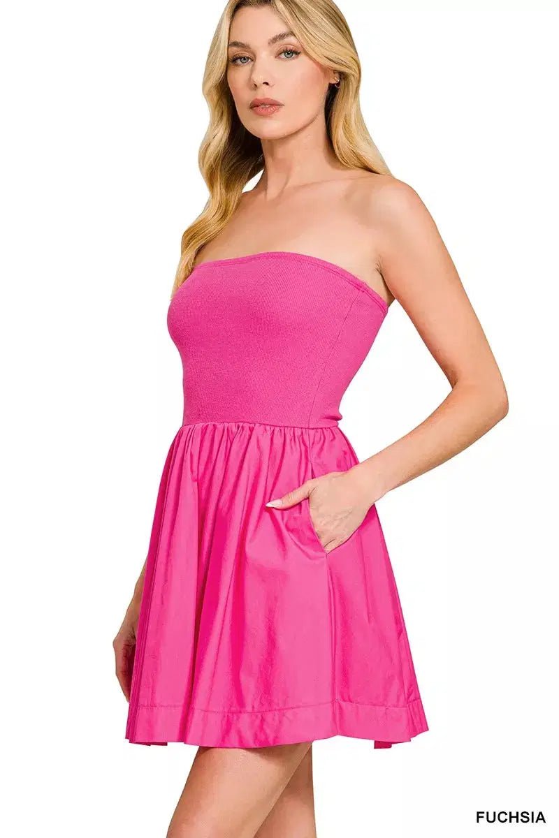 Sun’s Out, So Am I Smocked Tube Mini Dress - Lustreve