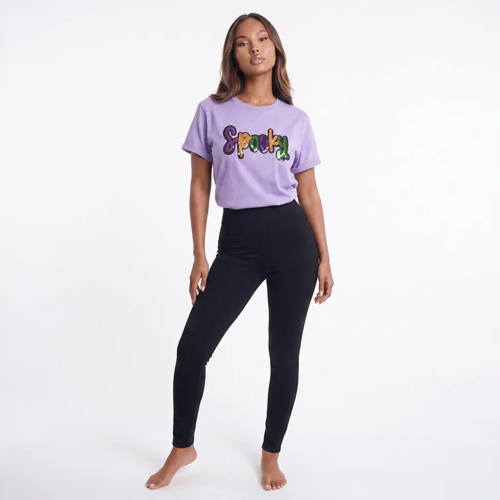 Spellbound Sparkle Darling Patched Cotton Blend T Shirt Plus Size