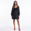 Whispered Promises Smocked Mini Dress – Black