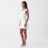 Soft Spoken, Hard to Forget Off-Shoulder Draped Mini Dress