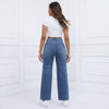 Rough Around the Edges Distressed Wide-Leg Jeans