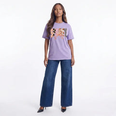 Halloween Spooky Letter Graphic Round Neck Casual T Shirt