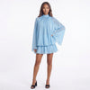 A Little Extra High Neck Ruffled Mini Dress