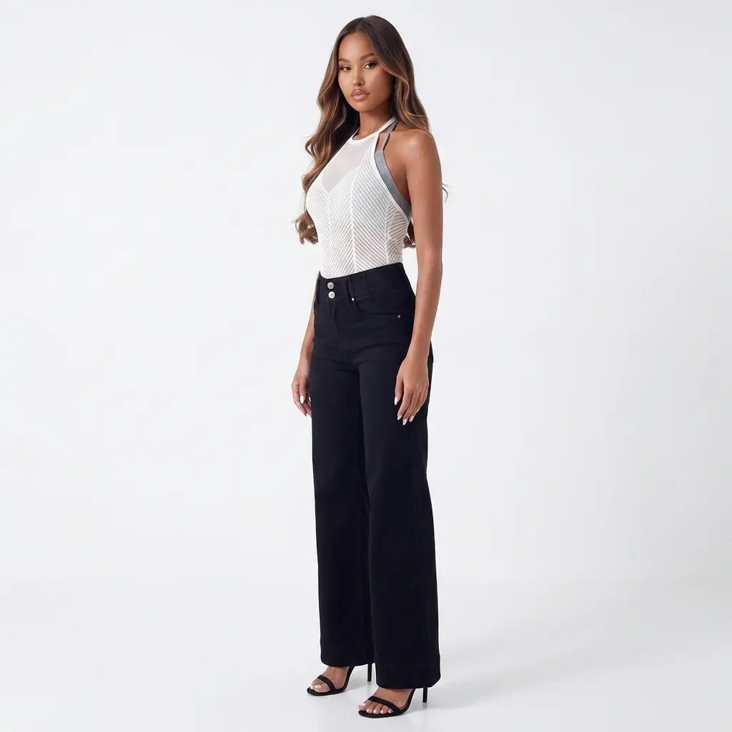 Stay In Your Lane High Waist Flared Jeans
