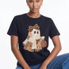 Ghost Applique Short Sleeve T-Shirt Plus Size