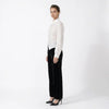 Satin-finish Victorian Button-up Top