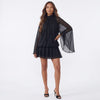 A Little Extra High Neck Ruffled Mini Dress