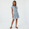 Blue Skies Ahead Striped Button-Front Mini Dress