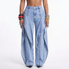 Off Script Draped-Front Wide-Leg Pants