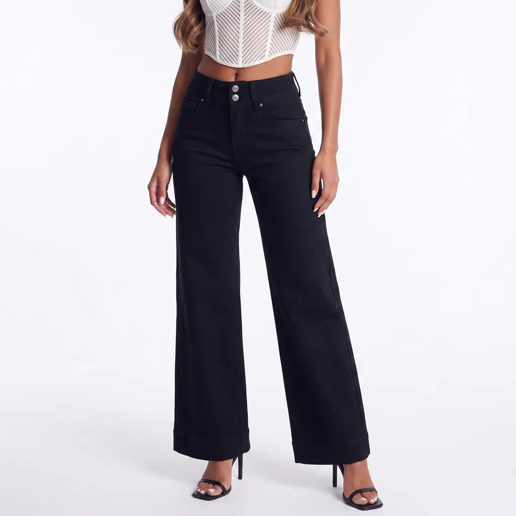 Stay In Your Lane High Waist Flared Jeans