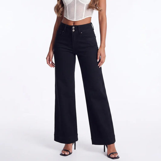 Stay In Your Lane High Waist Flared Jeans