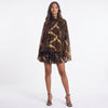 A Little Extra High Neck Ruffled Mini Dress