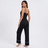 Contrast Trim Cropped Cami and Pants Loungewear Set
