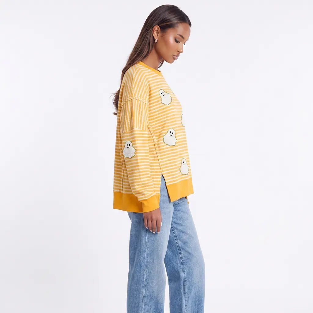 Butterscotch Boo-Boo Round Neck Long Sleeve Top