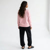Boo Babe Fleece Reversible Casual Sweatshirt - Dusty Pink